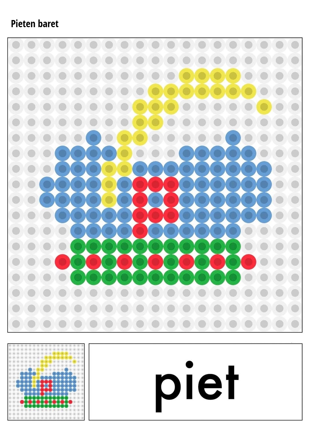 strijkkralen pietenmuts